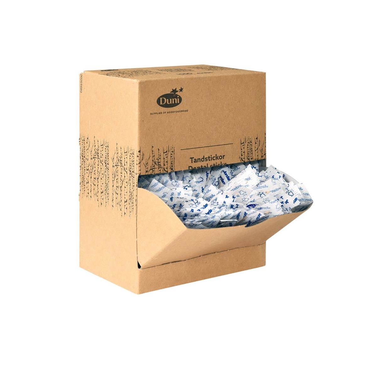 Tandpetare Duni Jordan Singelpack i öppen kartong