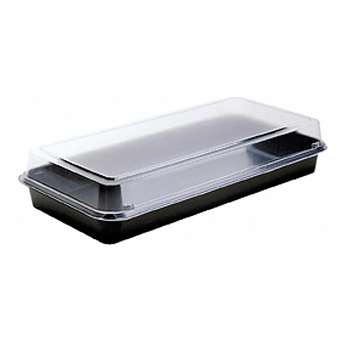 Plastform landgång med lock i svart och klar plast, Duni PS