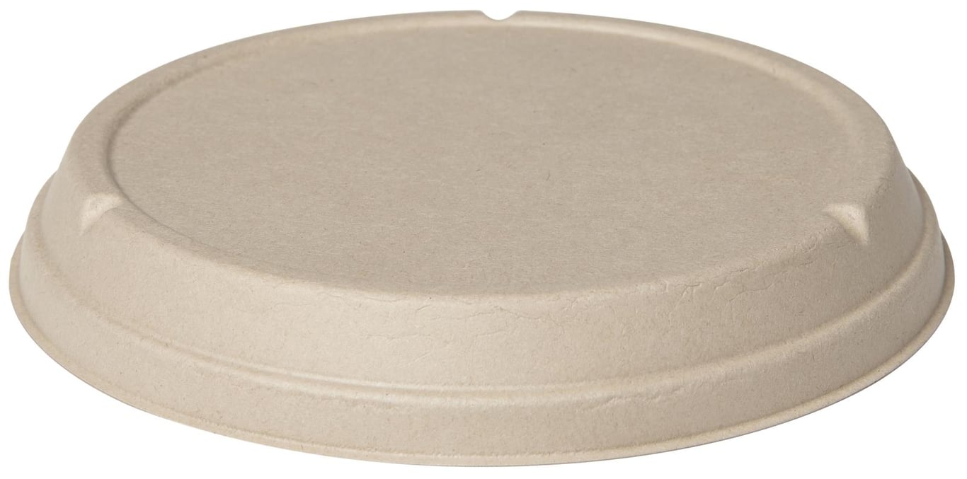 Lock till pappersform Duni rund bagasse 800/900/1000/1200ml brun