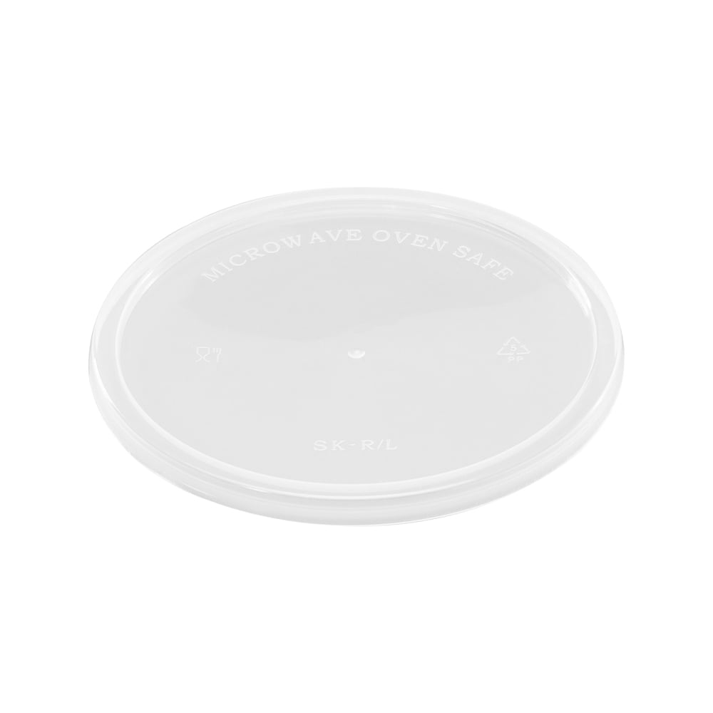 Rund, klar plastlock till PP-bägare med diameter 120mm