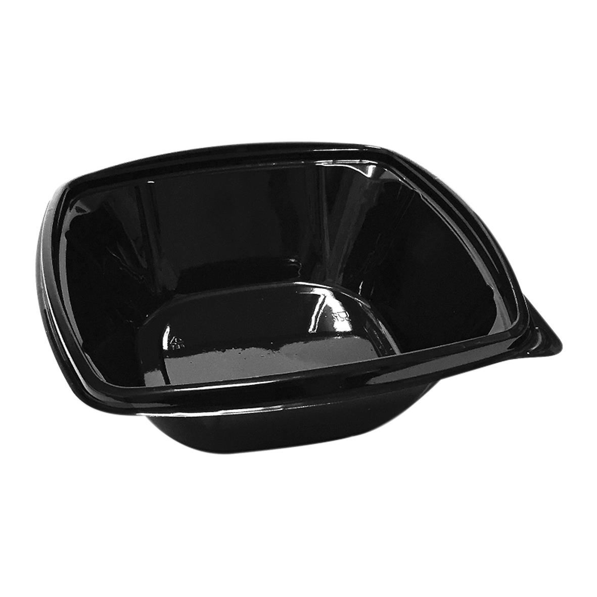 Svart plastlåda PET 190x190x93mm 1000ml