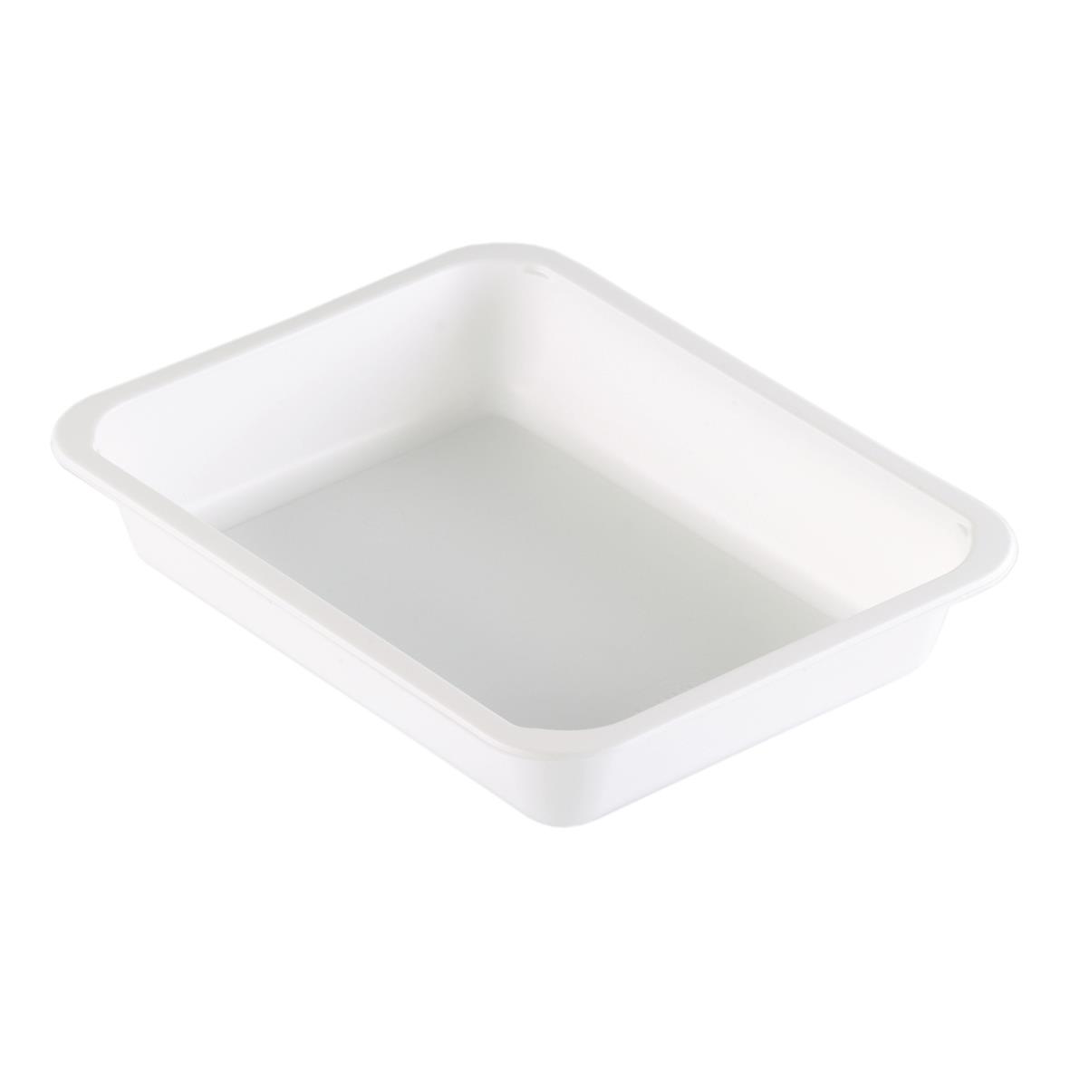 Vit plastform Duniform Caterline PP 1115ml i rektangulär form