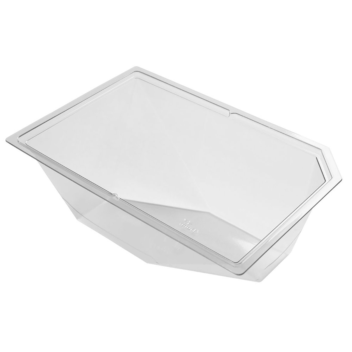 Klar plastlåda med lock, 750ml, tillverkad av RPET för förvaring