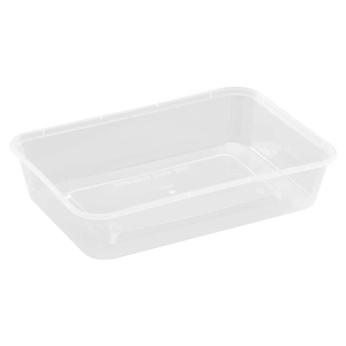 Klar plastlåda i PP med måtten 175x120x35mm och 500ml volym