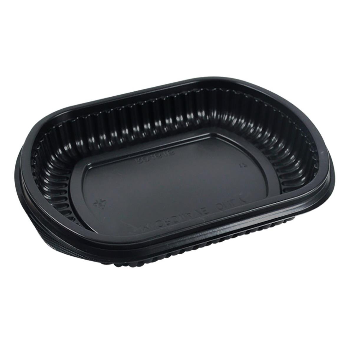 Svart plastlåda i PP med måtten 207x170x38mm och volym 714ml