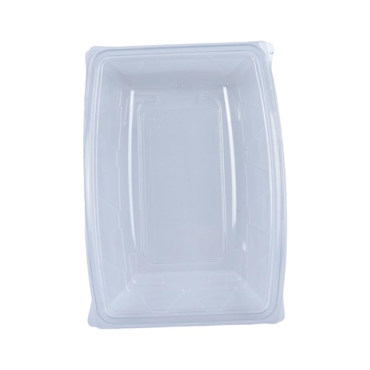 Klar PET salladsskål med lock, 750ml, förvaring av sallad