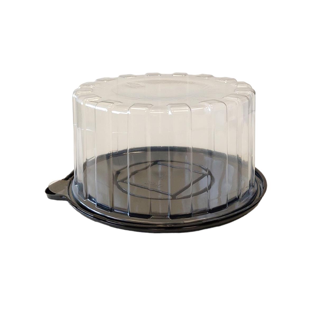 " till tårtform med klar plast och svart botten, diameter 22 cm"