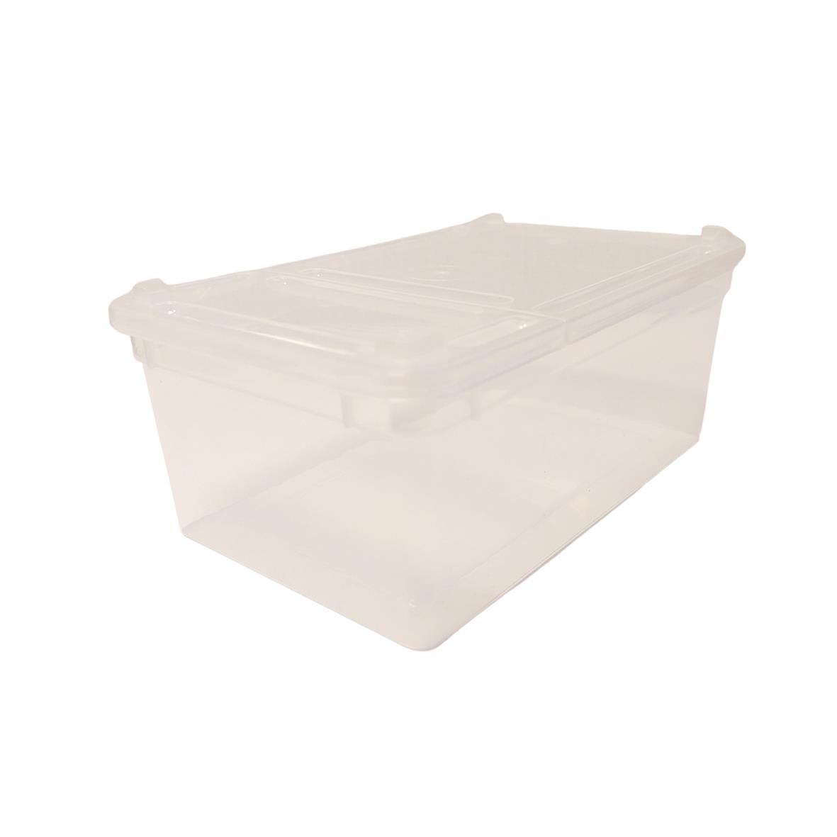 Klar plastburk med viklock, 185x125x75mm, 1300ml, transparent plast