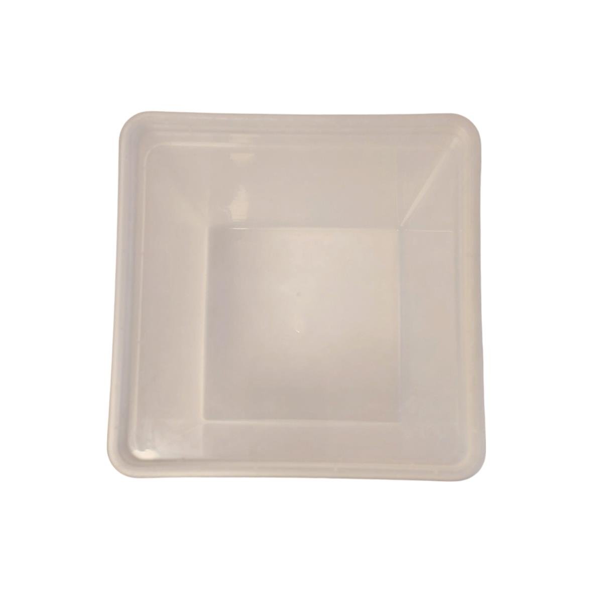 Klar plastburk med slätt lock, 185x185x190mm, 5800ml