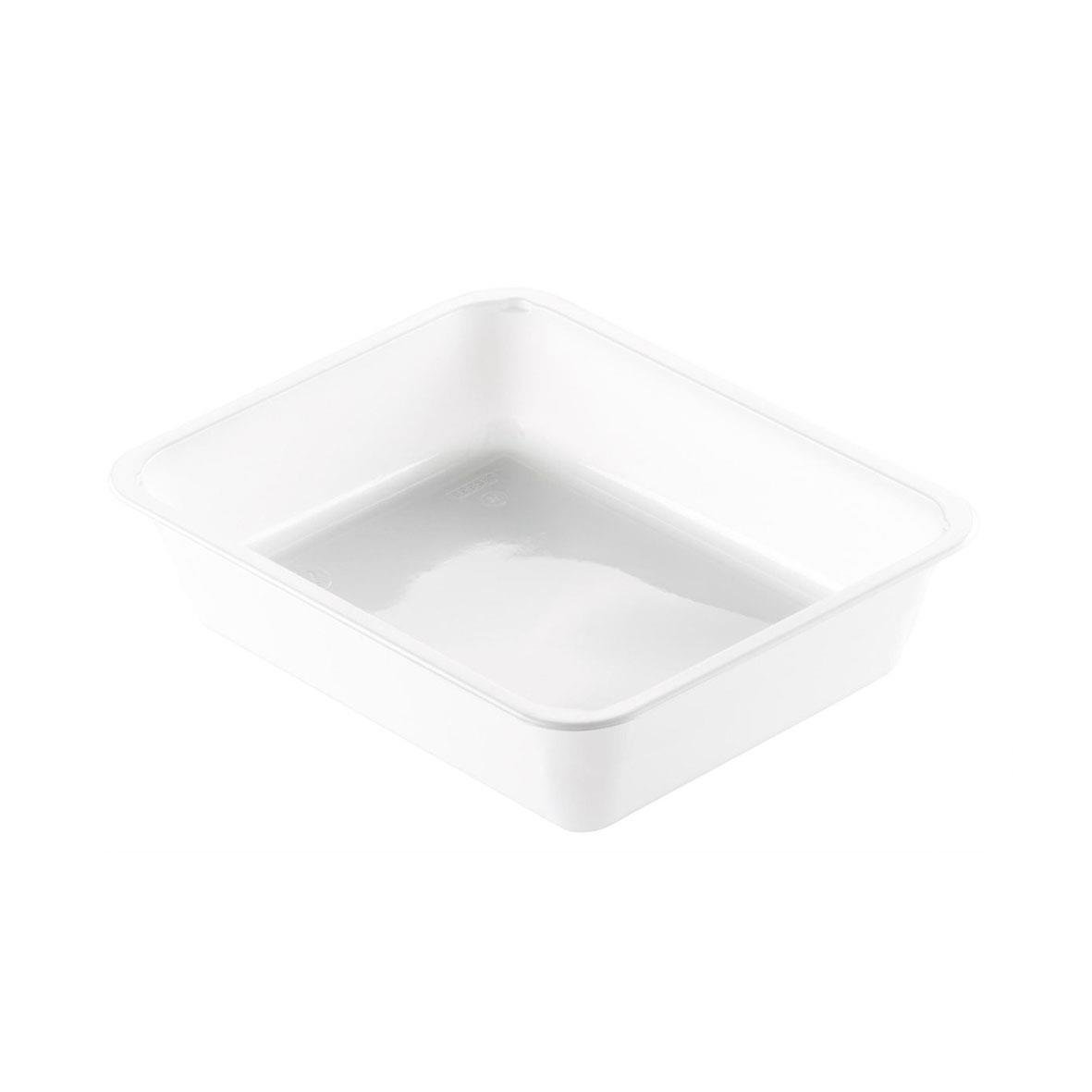 Vit plastform Duniform menybehållare CPET 225x175x54mm 1500ml