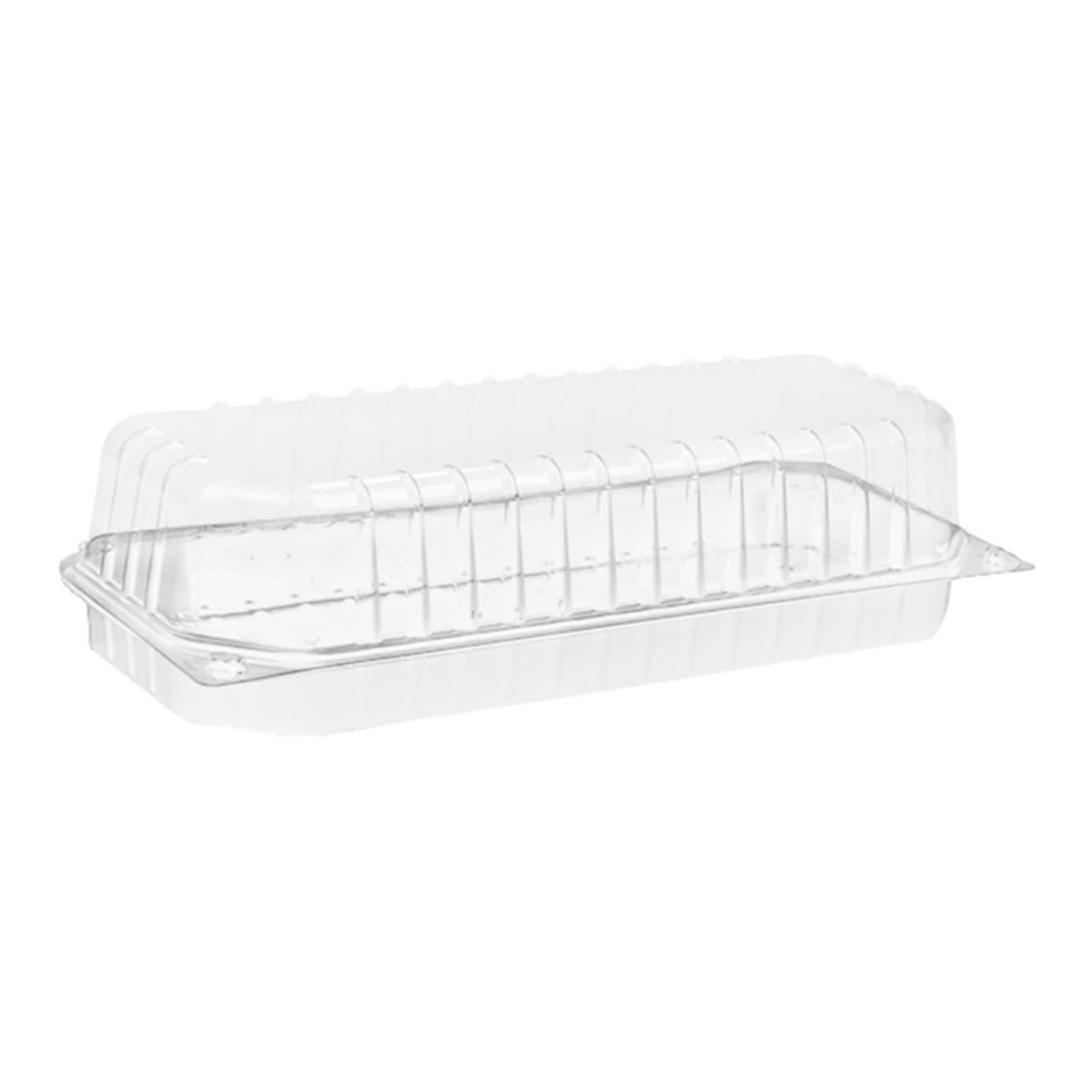 Klar plastform landgång med lock, 280x120x65mm, PET