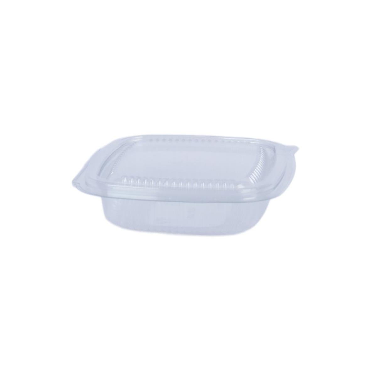 Klar plastlåda med lock för 125ml PET, hängslad