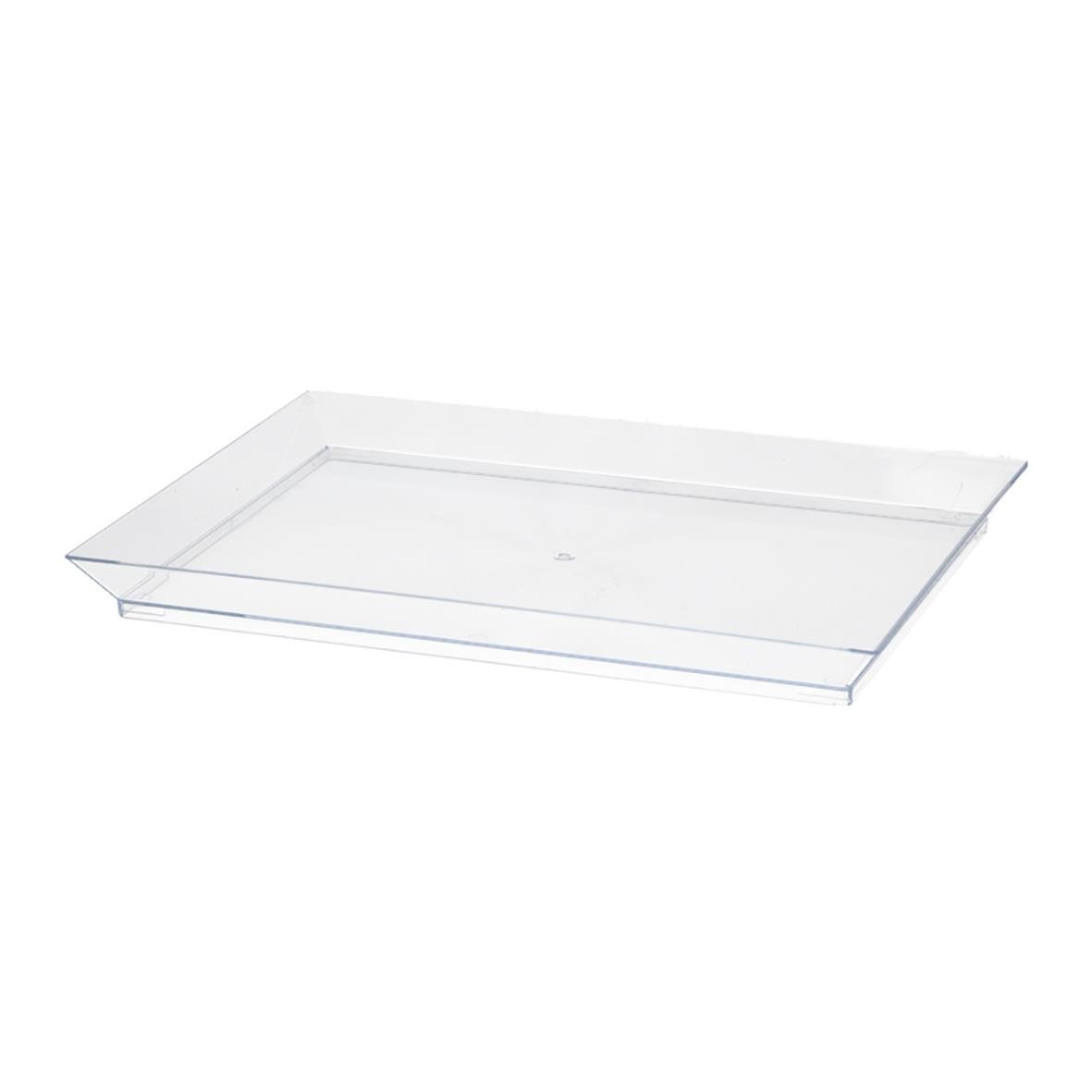 Klar plasttallrik i ambient PS med måtten 180x130x6mm
