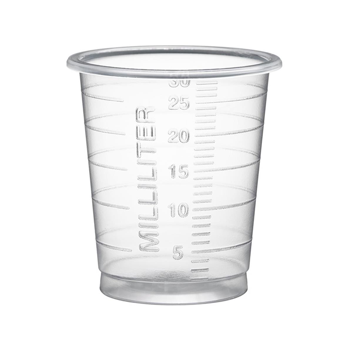 Klar medicinbägare Eco Smal PP 30ml med mätlinje