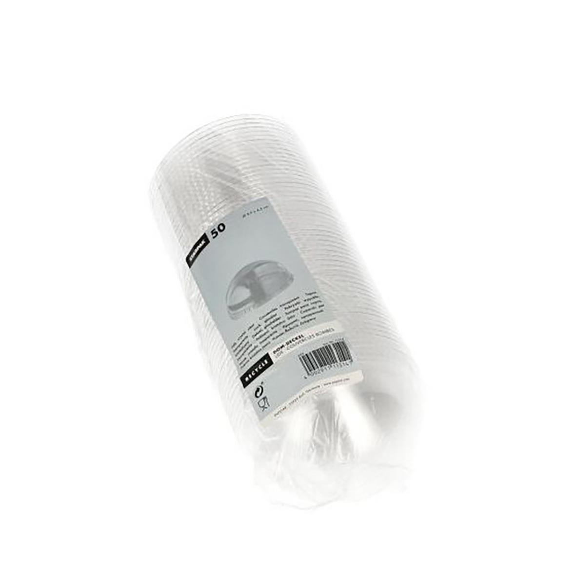 Kupollock till plastbägare för yoghurt och dessert, diameter 95mm, i plast