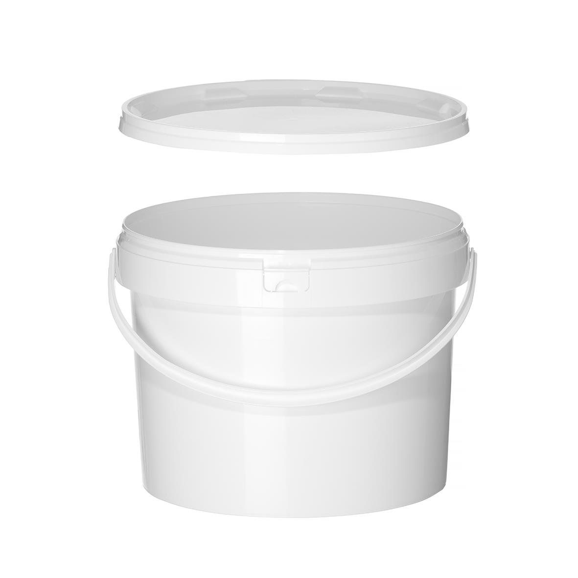 Vit hink Hendi med lås och handtag, 300x230mm