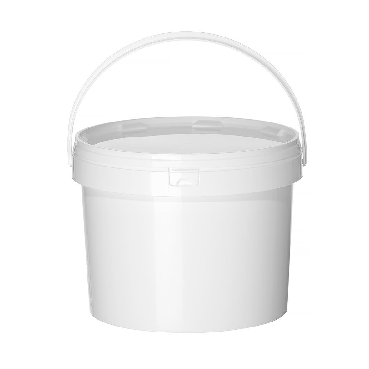 Vit hink Hendi med lås och handtag, 300x230mm