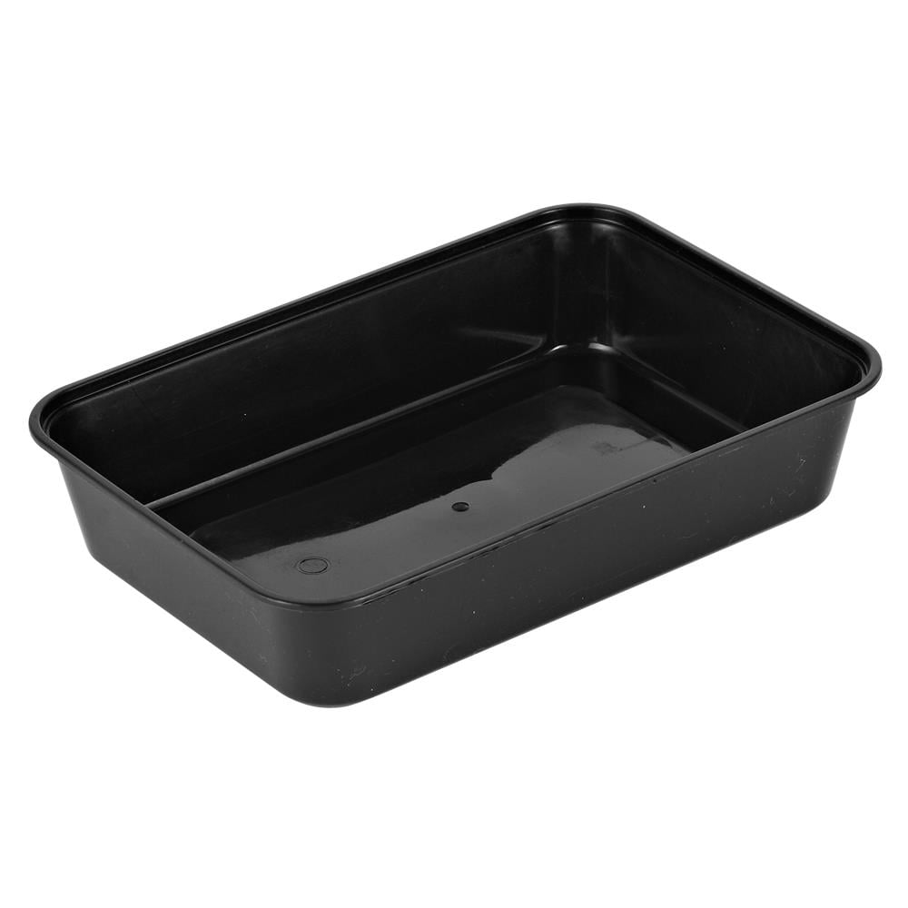 Svart plastlåda i PP med måtten 175x120x35mm och 500ml volym