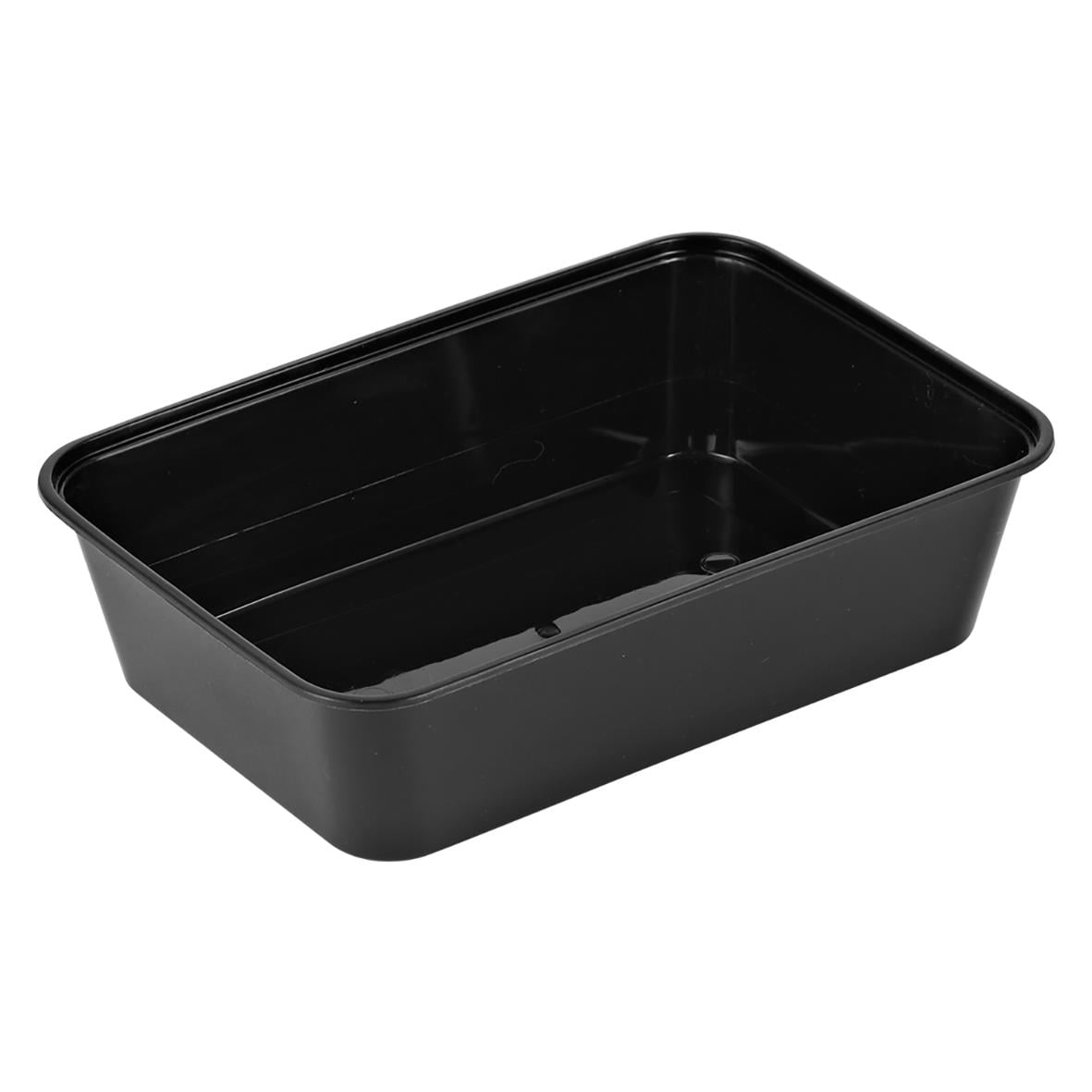 Svart plastlåda i PP med måtten 175x120x45mm och 650ml volym