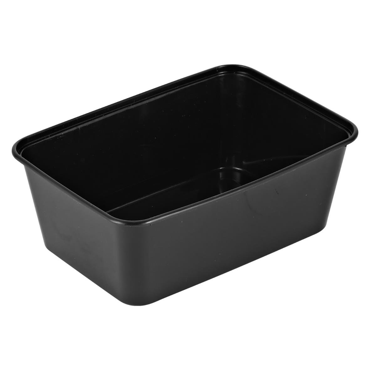 Svart plastlåda med måtten 175x120x60mm och 960ml volym
