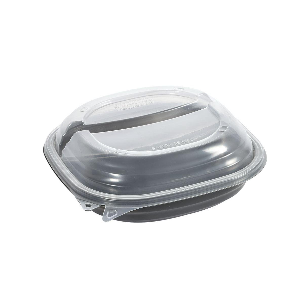 Plastform Duni Vista PP L 2-facks grå plastlåda med transparent lock, 670/460ml