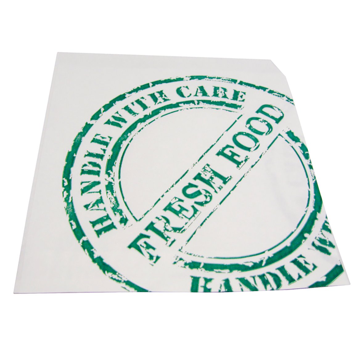 Stor hamburgerficka 150x160mm med grön text och cirkelmönster för förvaring av mat