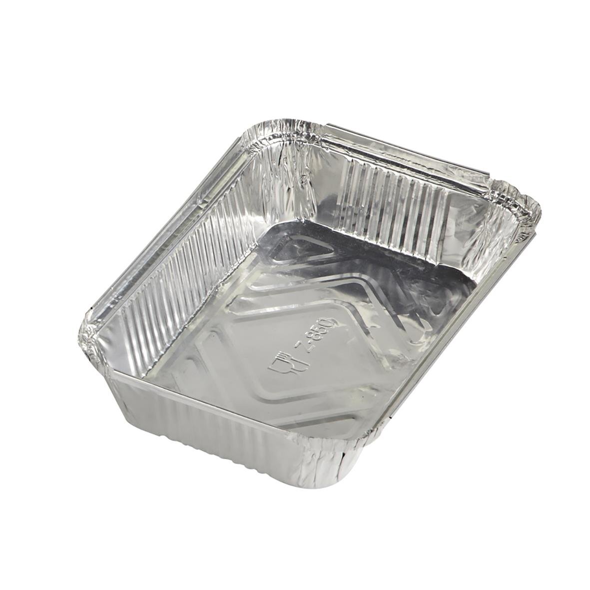 Aluminiumform 210x140x40mm 850ml, rektangulär aluminiumform för matlagning eller förvaring