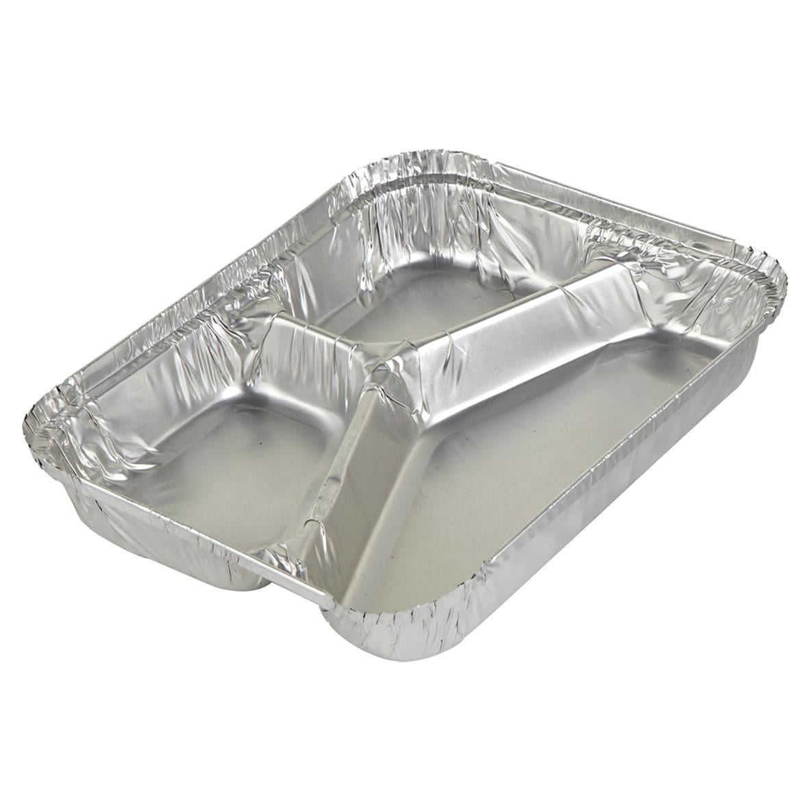 Aluminiumform med tre fack, 990ml, mått 227x177x39mm