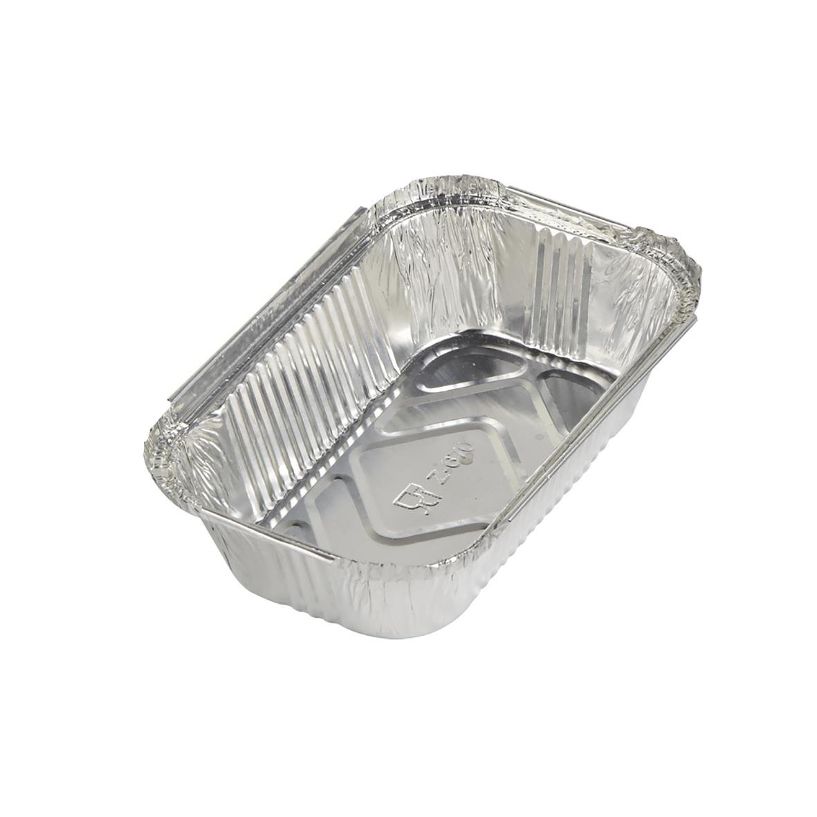 Aluminiumform 670ml, 195x120x45mm, rektangulär form i aluminium för matlagning eller förvaring