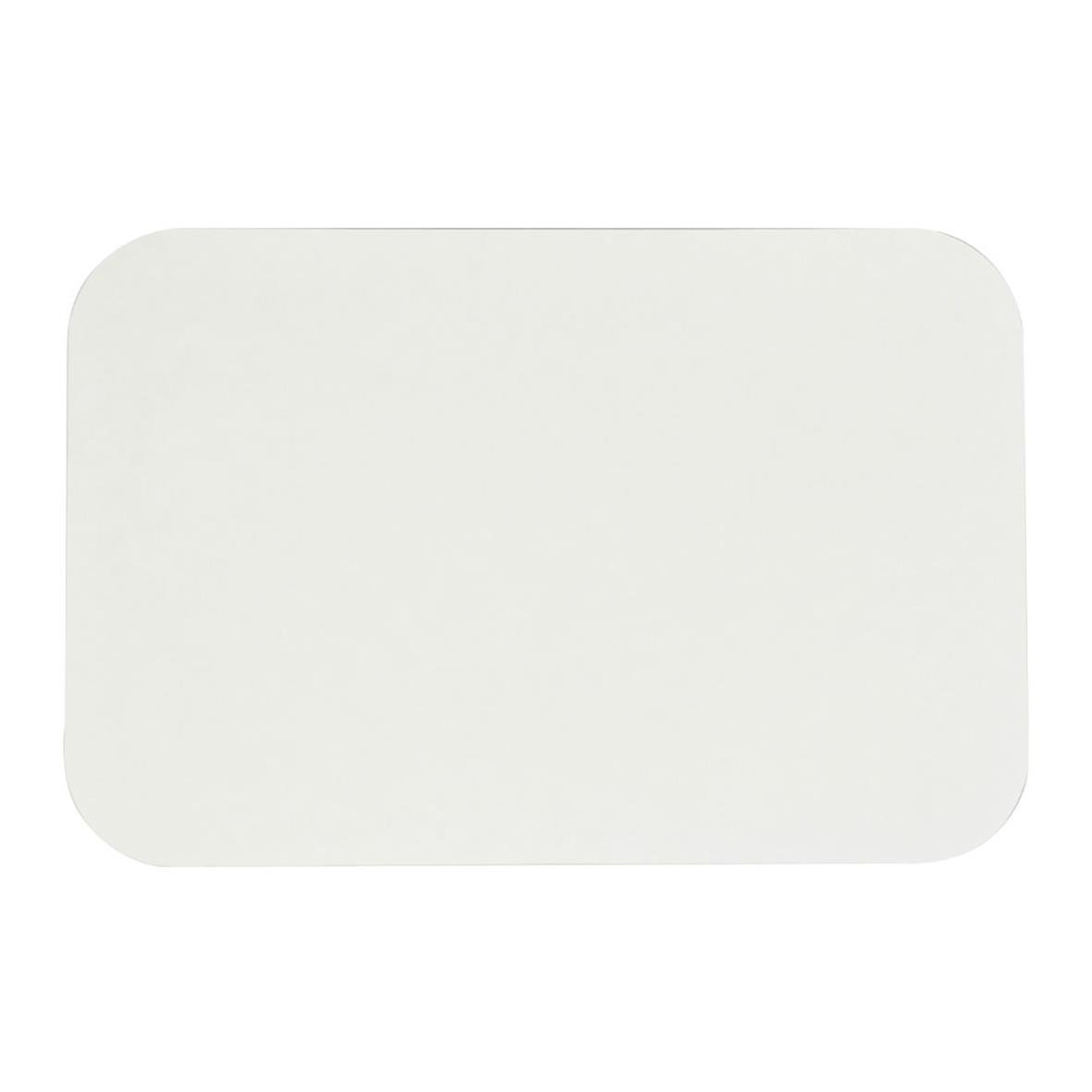 Lock till aluminiumform 890/920ml 203x140mm, vit, rektangulär form