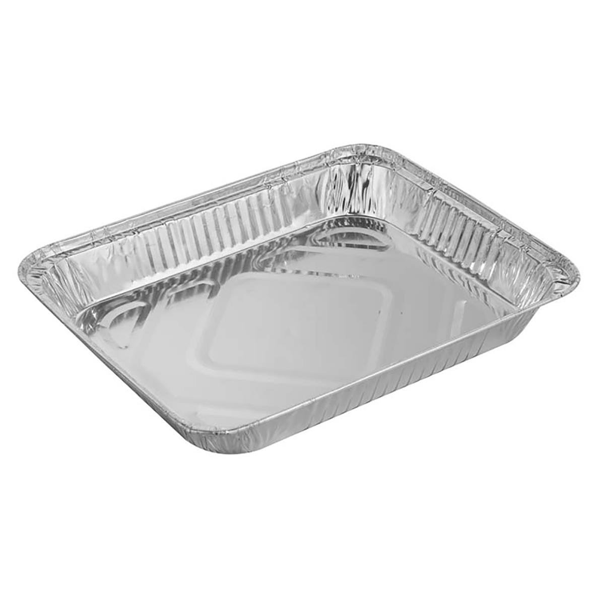 Aluminiumform Rillad GN 1/2 2400ml, 324x263x38 mm, rektangulär form för matlagning och förvaring