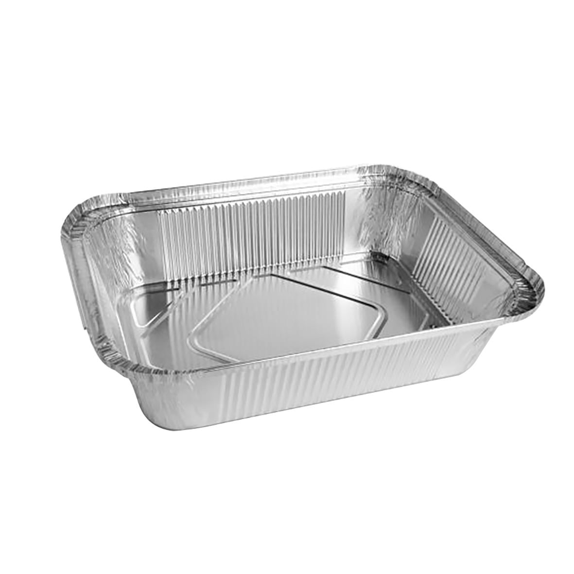 Aluminiumform 890ml i rektangulär form med räfflade sidor