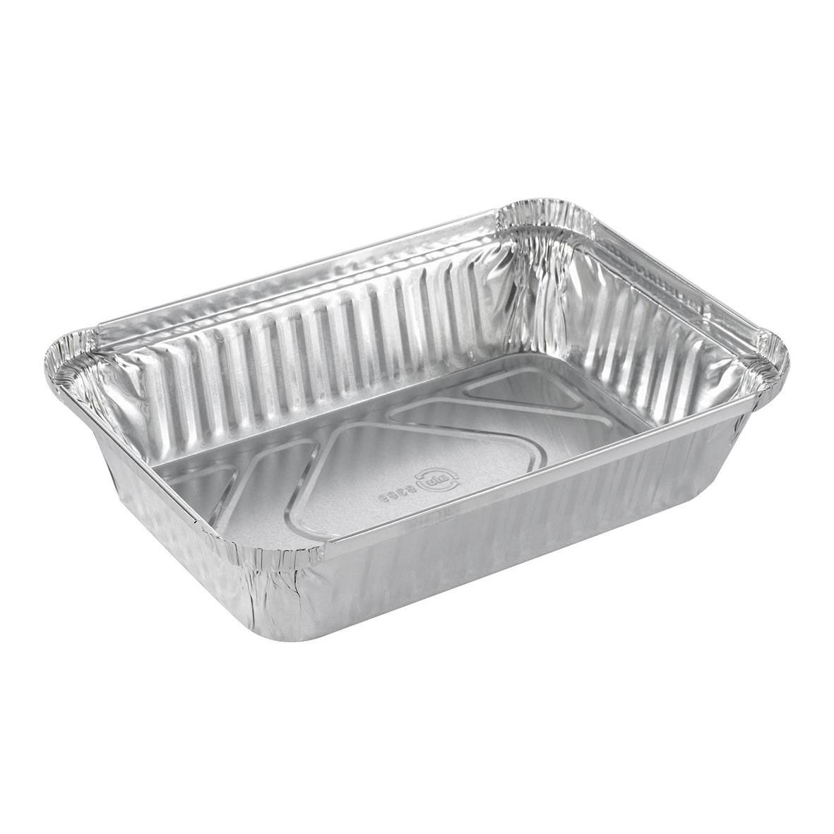 Aluminiumform 890ml i rektangulär form med räfflade sidor