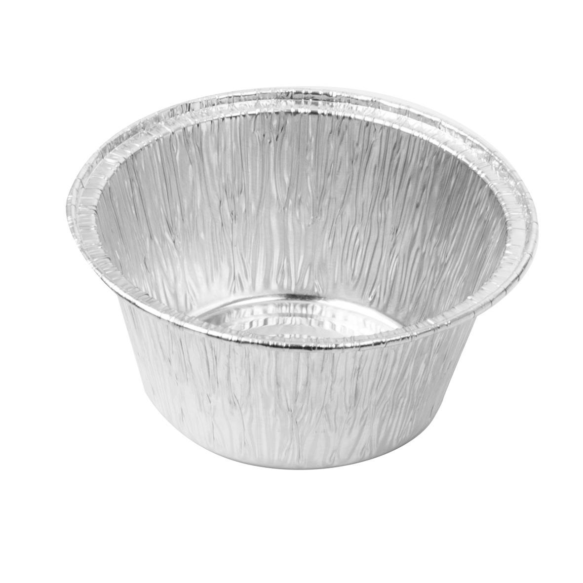 Aluminiumform 137ml, 87x38mm, liten rund aluminiumform för mat eller bakning