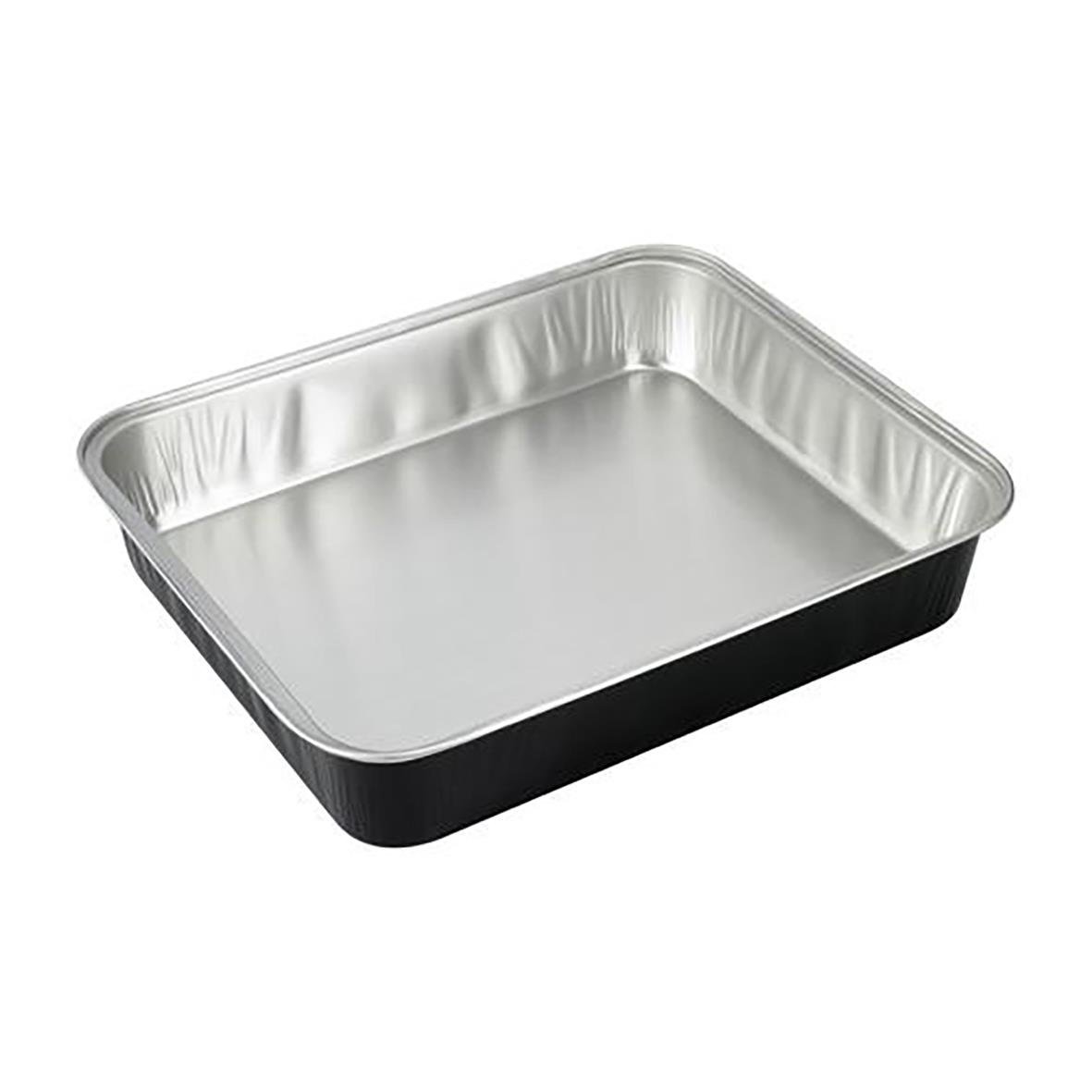 Svart aluminiumform R2C med måtten 325x265x55mm och volym 3900ml