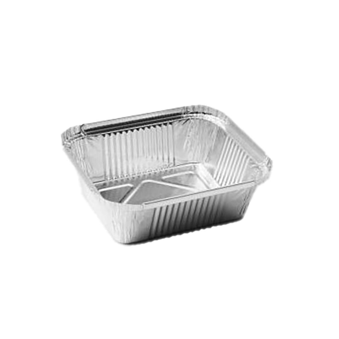 Aluminiumform 145x120x40mm 450ml, rektangulär, lättviktsbehållare för mat