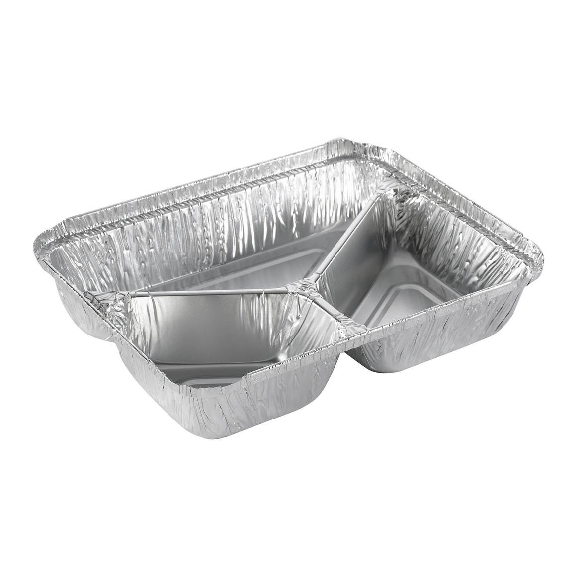 Aluminiumform med tre fack, mått 227x177x39mm, volym 990ml