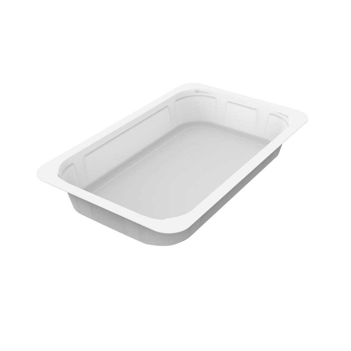 Vit plastform duniform 1/4 GN, mått 263x161x40mm, volym 1165ml