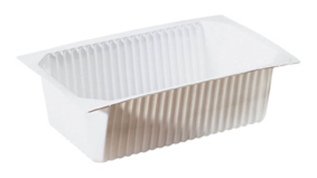 Vit plastform Duniform 1/4 GN PP med lock, storlek 265x162x70mm, 2000ml