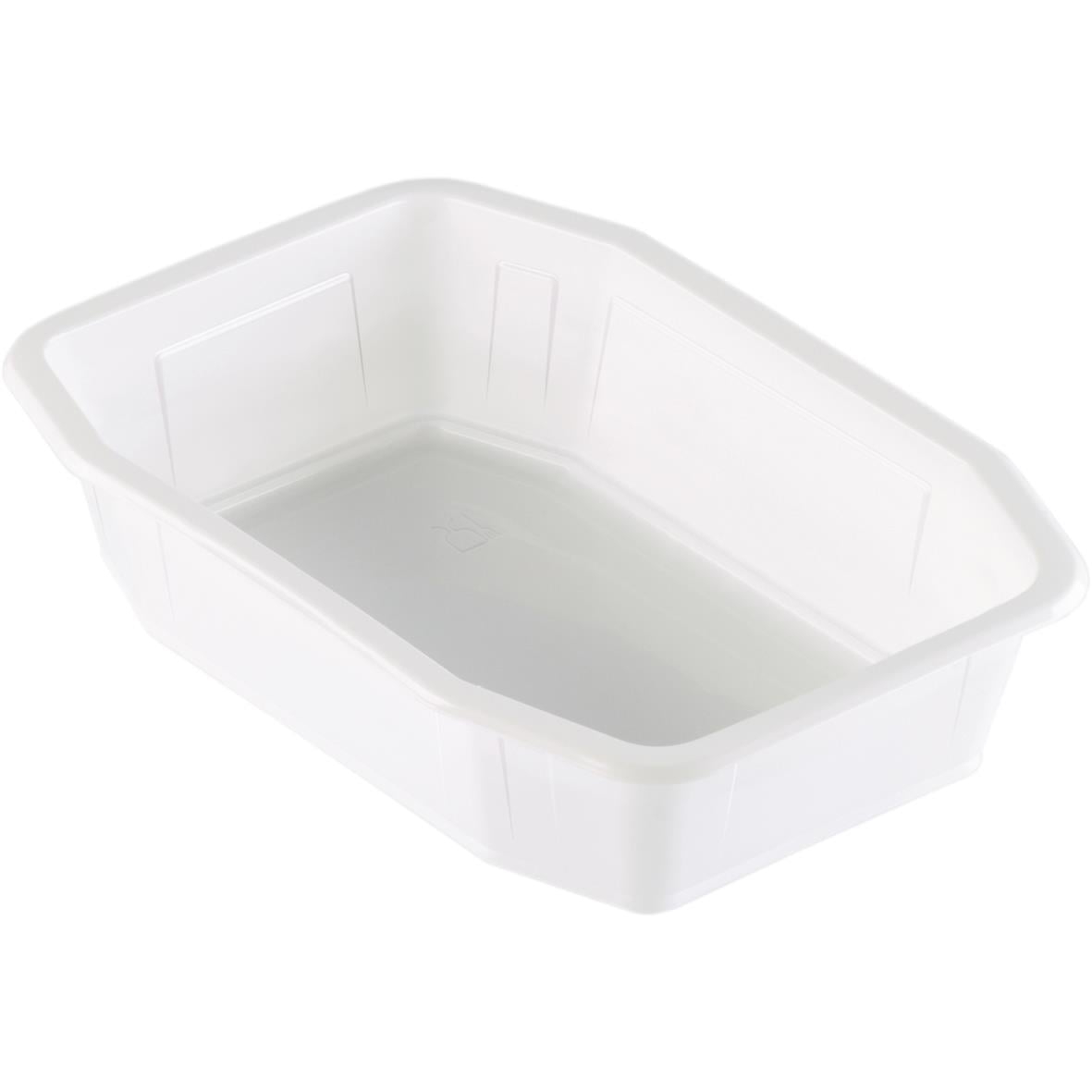 Vit plastform duniform HMR PP med måtten 215x148x50mm och 1035ml volym