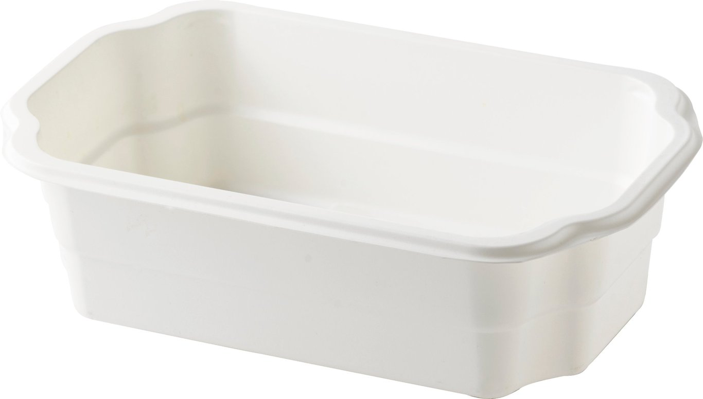 Vit plastform Duniform TA PP behållare 250x159x70mm 1750ml