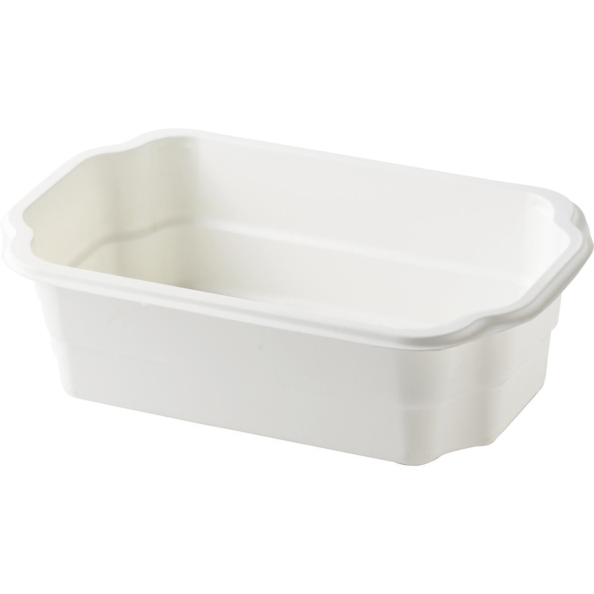 Vit plastform Duniform TA PP behållare 250x159x70mm 1750ml