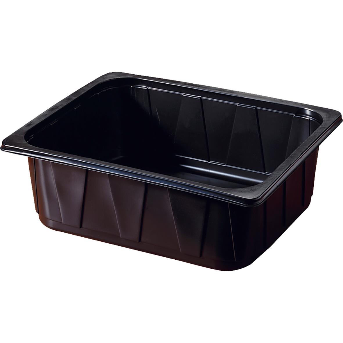 Svart plastform Duniform 1/2 GN PP, kapacitet 6300 ml