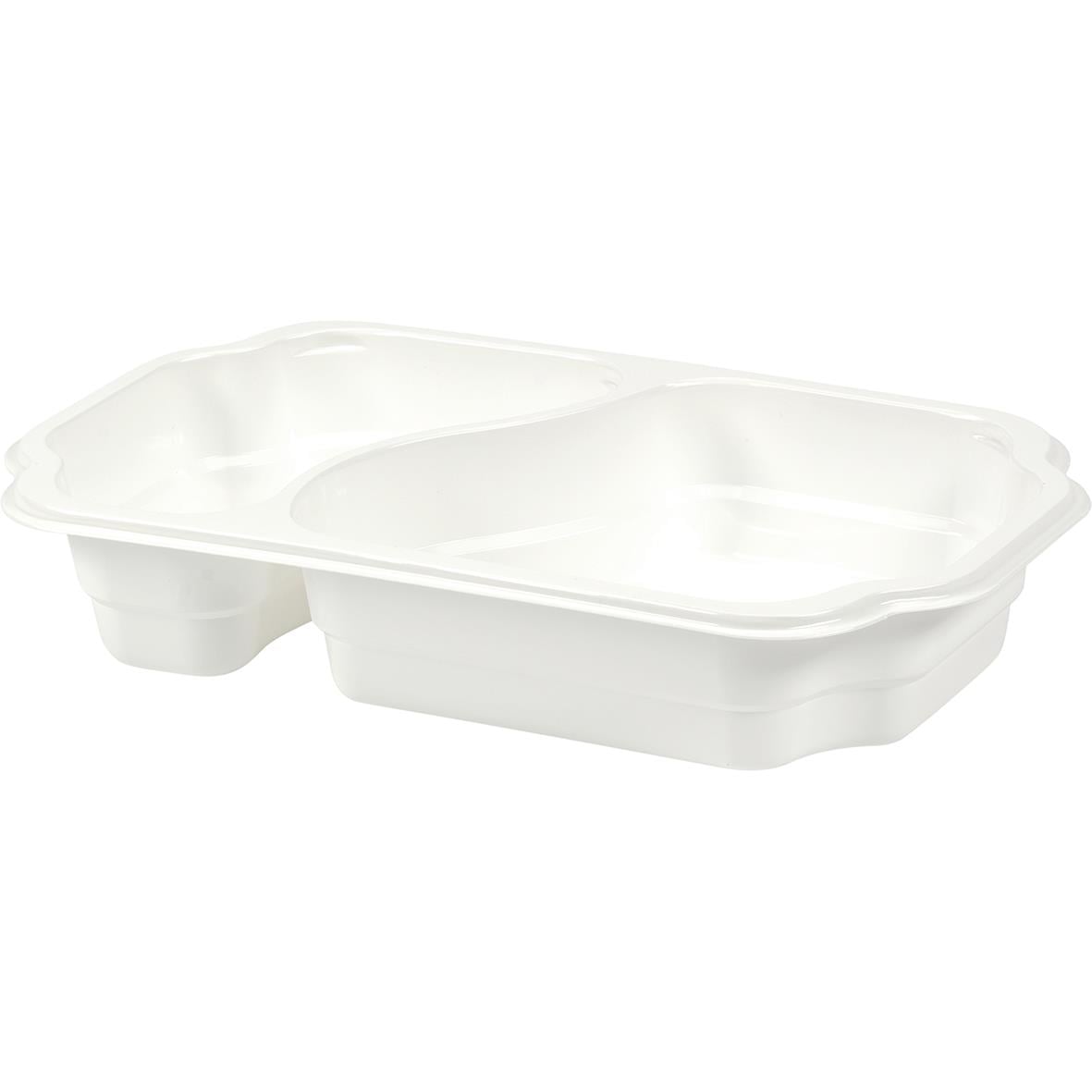 Vit plastform Duniform TA 2-F PP med två delar, 700/400ml