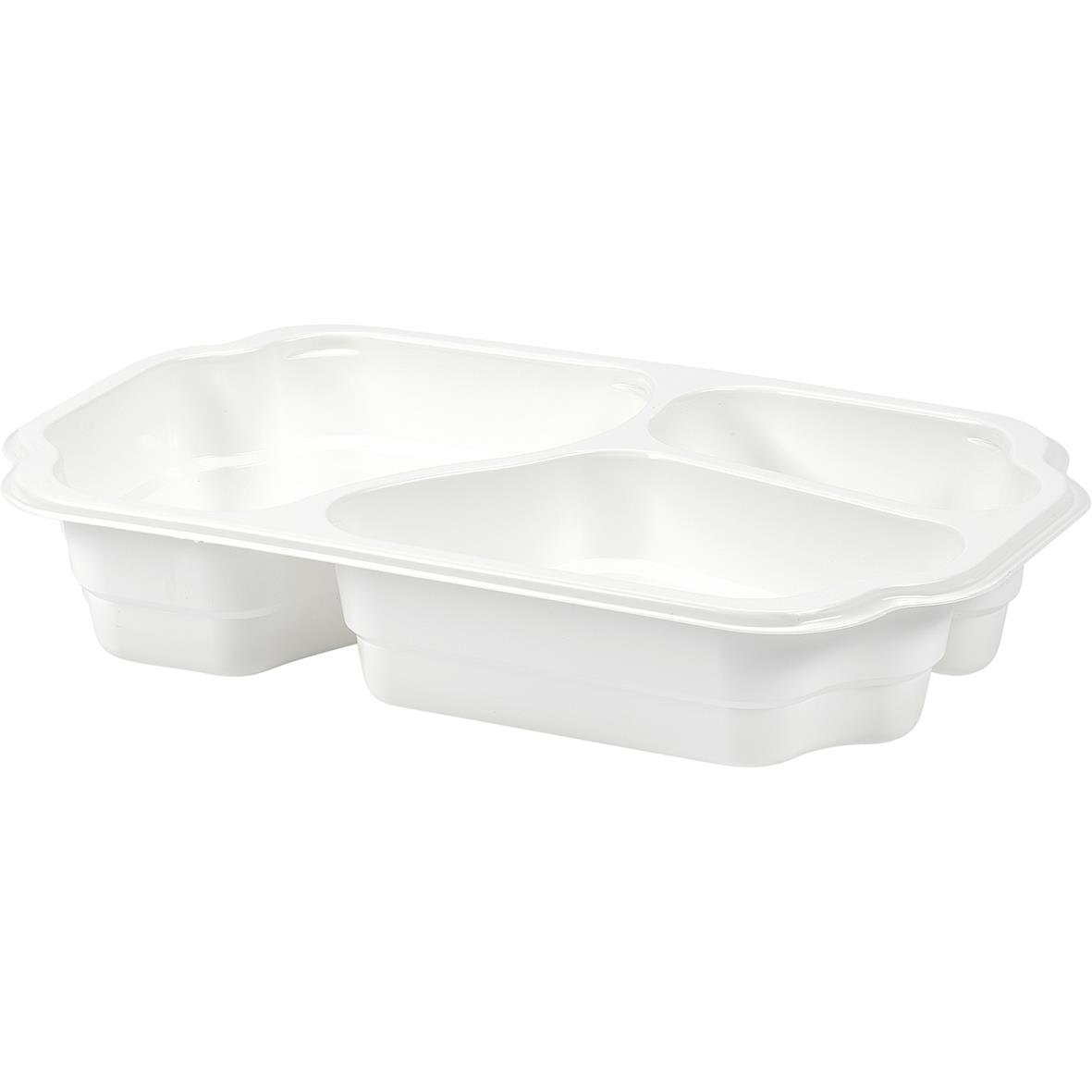 Vit plastform Duniform TA 3-F PP i tre storlekar 550/350/200ml