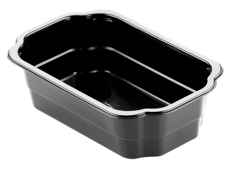 Svart plastlåda Duniform TA PP med måtten 250x159x70mm och volym 1750ml