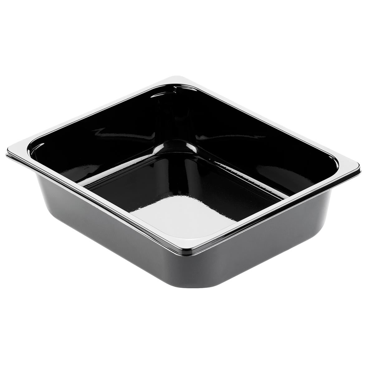 Svart plastform Duniform 1/2 GN CPET, 5100ml, rektangulär form