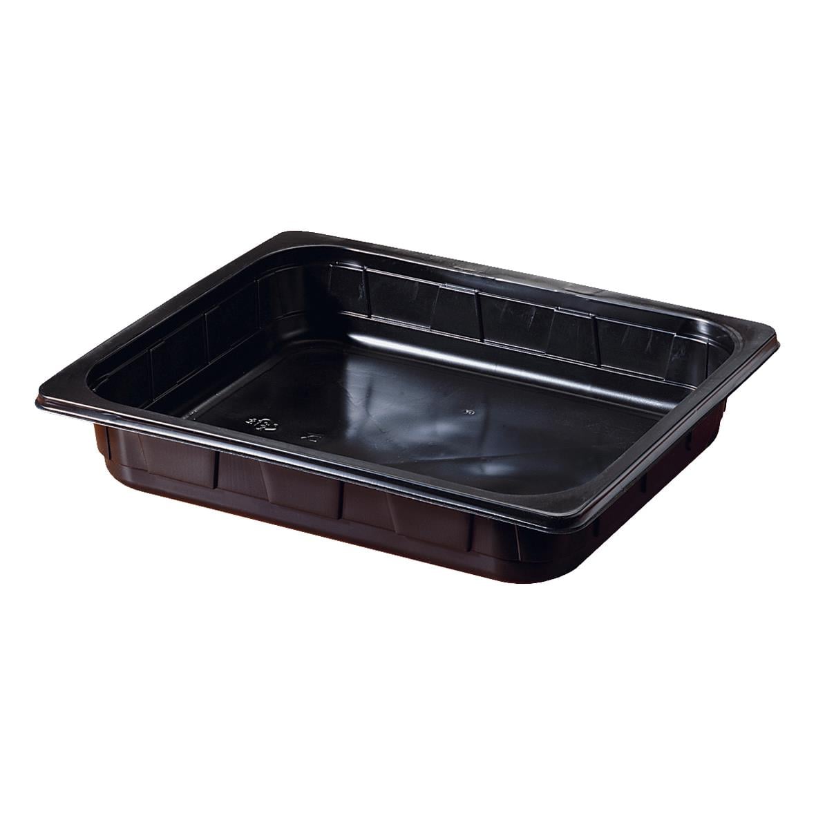 Svart plastform Duniform 1/2 GN PP, 2700ml, rektangulär form