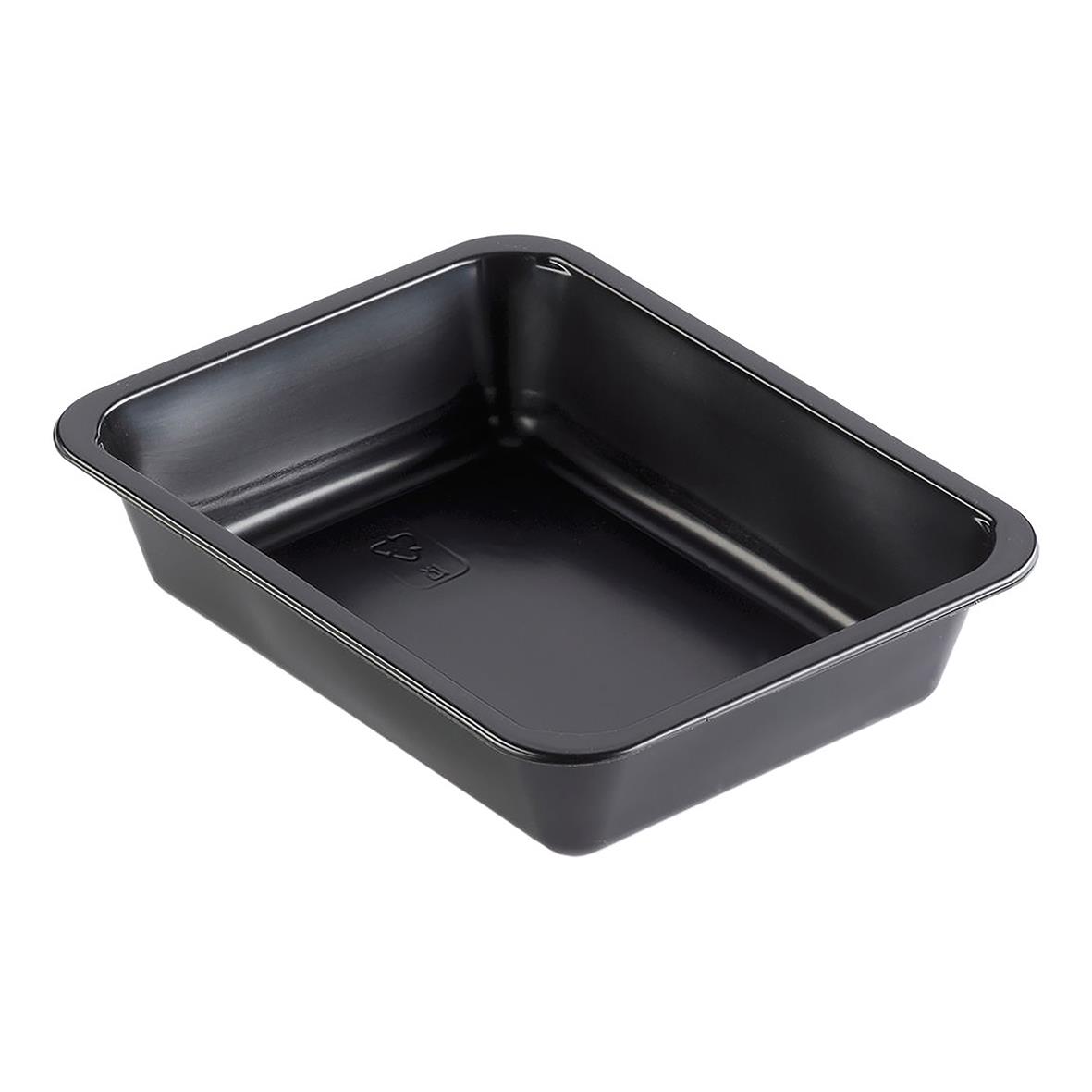 Svart plastlåda Plastform Duniform Caterline PP 1345ml