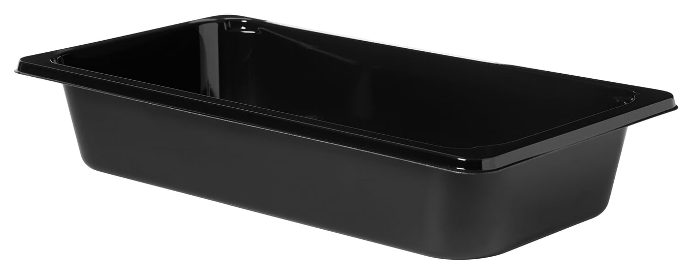 Svart plastform Duniform 1/3 GN CPET, 2400ml